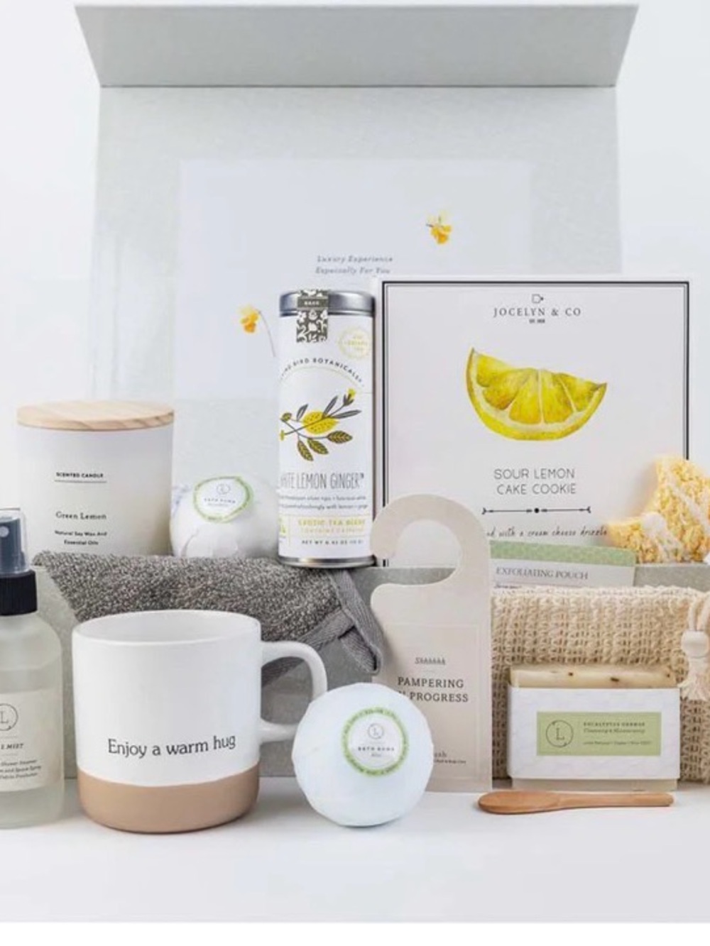 jocelyn Lemon-Themed Bath & Body Gift Set - Yellow Accents